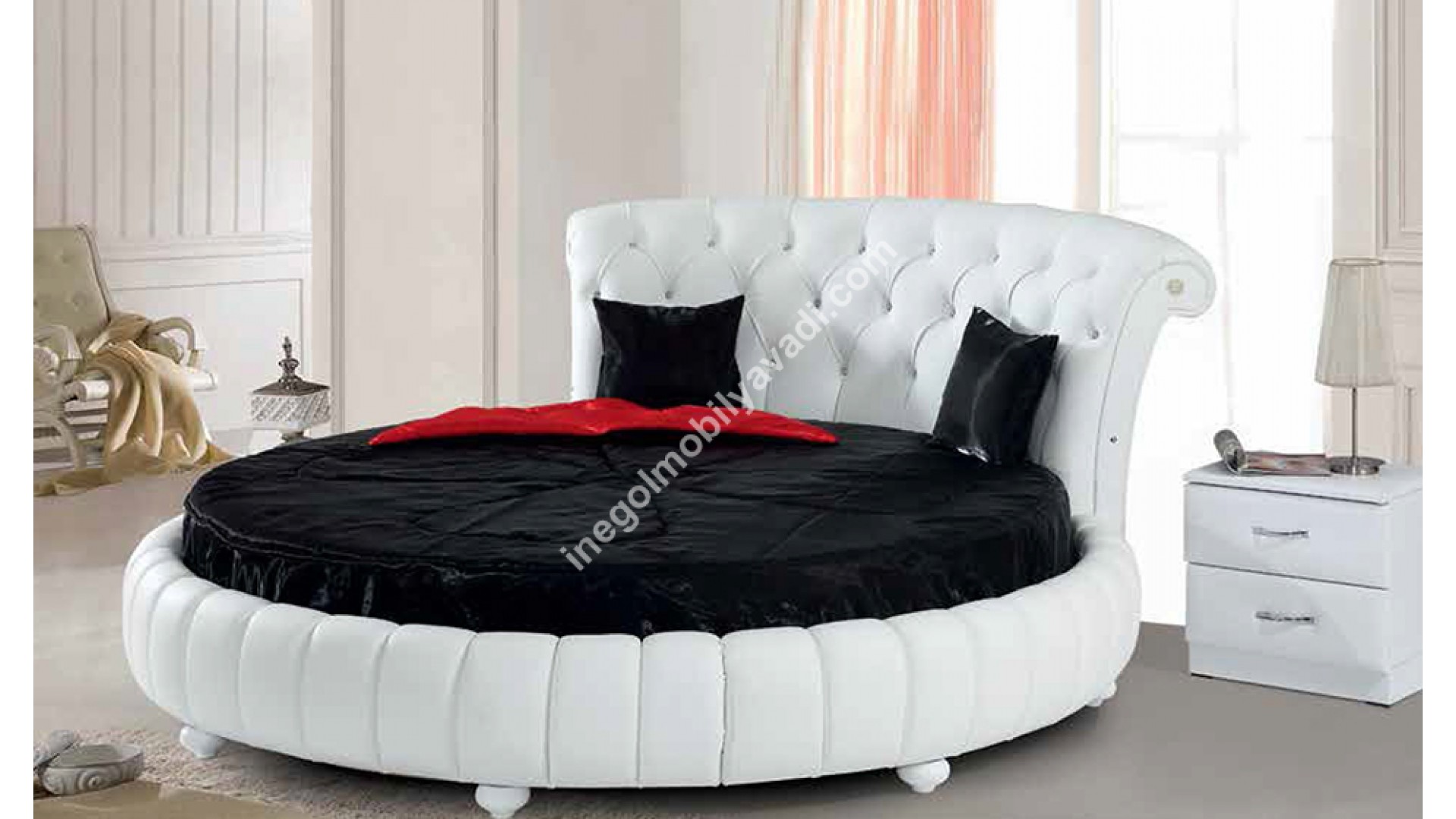 İnegöl Rüya Yuvarlak Karyola Ve Başlık